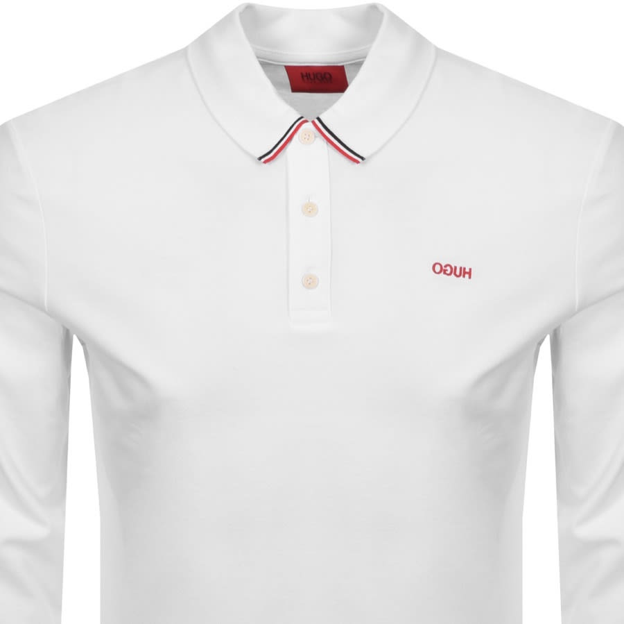 Alternative Image for ProductHUGO Donol 211 Long Sleeved Polo T Shirt White2